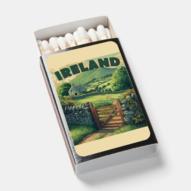 Vintage Ireland Countryside Matchboxes (Front Open)