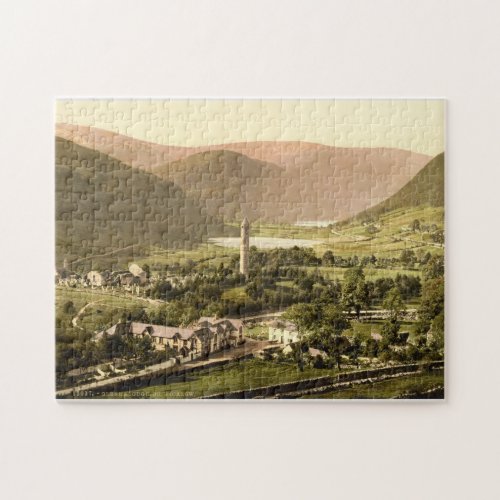 Vintage Ireland Glendalough village Co Wicklow Jigsaw Puzzle