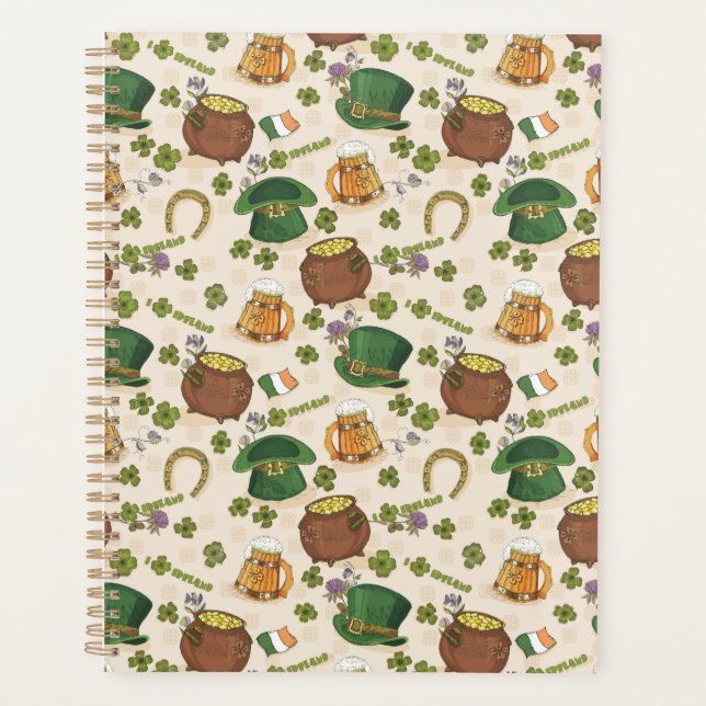 Vintage Ireland Icon Pattern Planner (Front)
