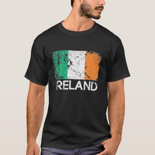 Vintage Ireland Irish Flag Pride Gift T_Shirt