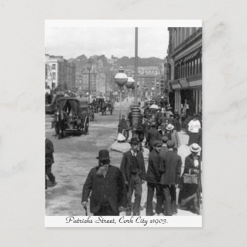 Vintage Ireland Patricks Street Cork 1903 Postcard