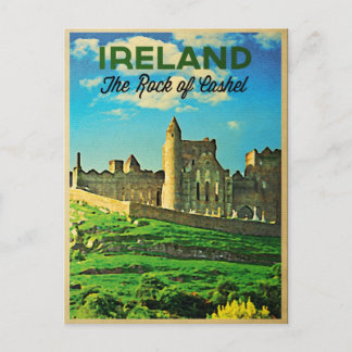 Vintage Ireland Rock Of Cashel Postcard