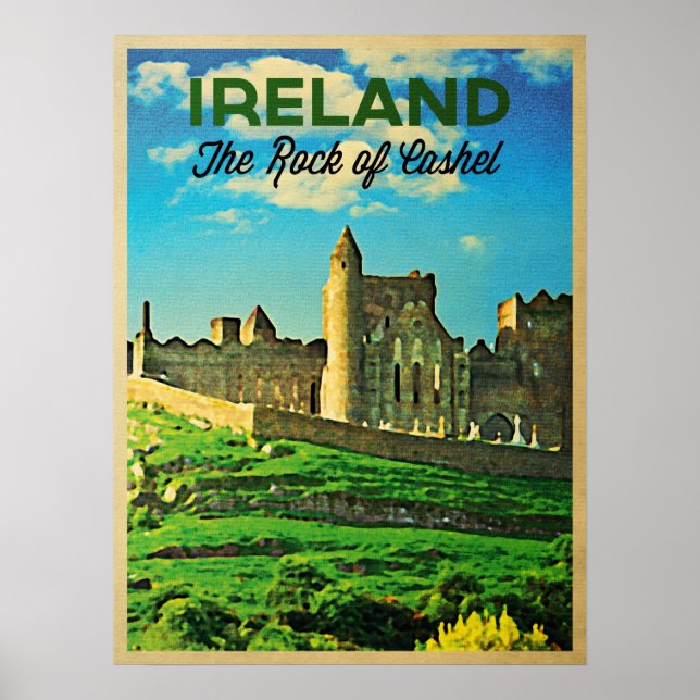 Vintage Ireland Rock Of Cashel Poster (Front)
