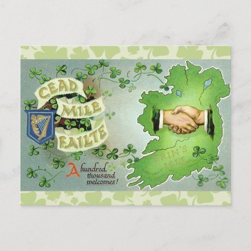 Vintage Ireland St Patricks Day Postcard