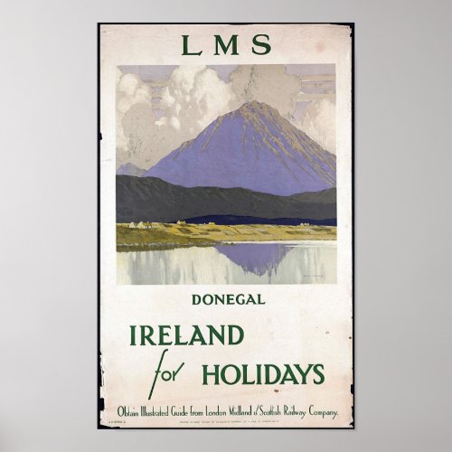 Vintage Ireland Travel Poster