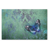 Vintage iridescent Damask Butterfly Tissue Paper