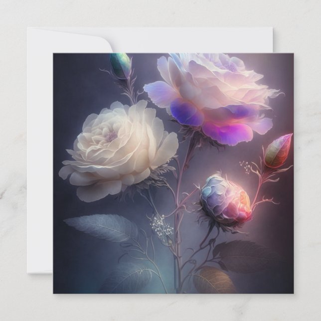 Vintage Iridescent Glow Flowers (Front)