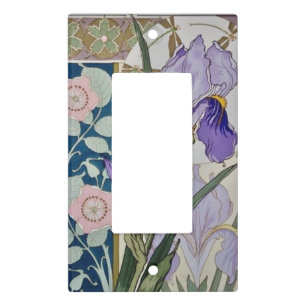 Vintage Iris Illustration Light Switch Cover