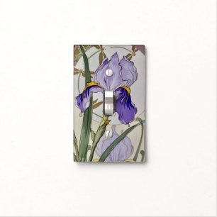 Vintage Iris Illustration  Light Switch Cover