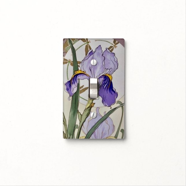 Vintage Iris Illustration  Light Switch Cover (In Situ)