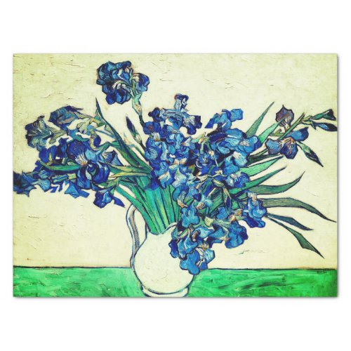 Vintage Irises 1890 by Vincent Van Gogh  Tissue Paper