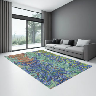 Vintage Irises Vincent van Gogh Rug
