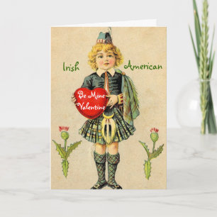 Vintage Irish American Valentine's Day Card