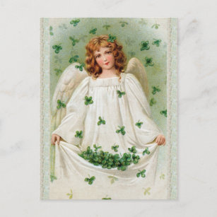 Vintage Irish Angel Postcard 