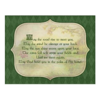Vintage Irish Blessing Postcard