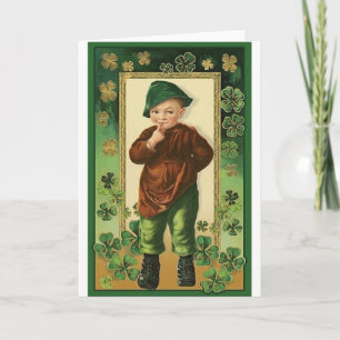 Vintage Irish Boy St. Patrick's Day Card