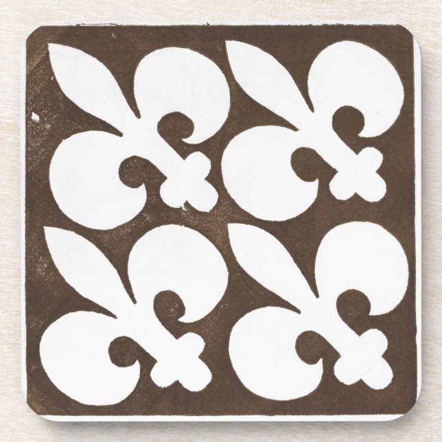 Vintage Irish Celtic Art Design Black Coaster (Front)