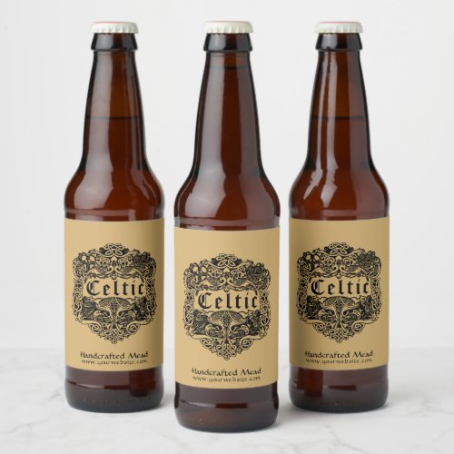 Vintage Irish Celtic Knots Beer Bottle Label