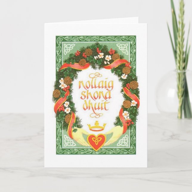 Vintage Irish Christmas Card (Front)