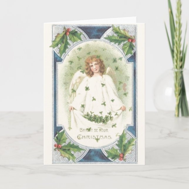 Vintage Irish Christmas Greeting Card (Front)