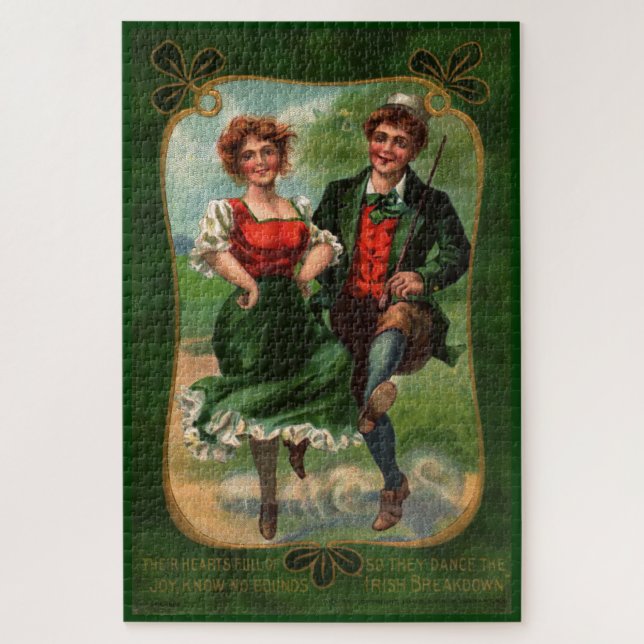 Vintage Irish Dancing Large Puzzle (Vertical)