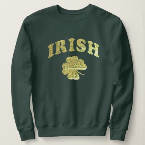 Vintage Irish Design  Irish Green Shamrock Sweatshirt