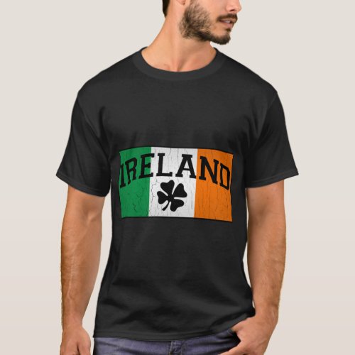 Vintage IRISH Flag Distressed Design   T_Shirt