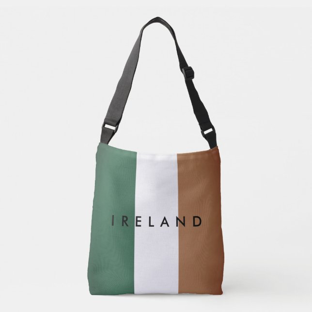Vintage Irish flag of Ireland crossbody bag (Front)