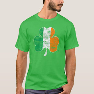 Vintage Irish Flag Shamrock (Distressed) T-shirt