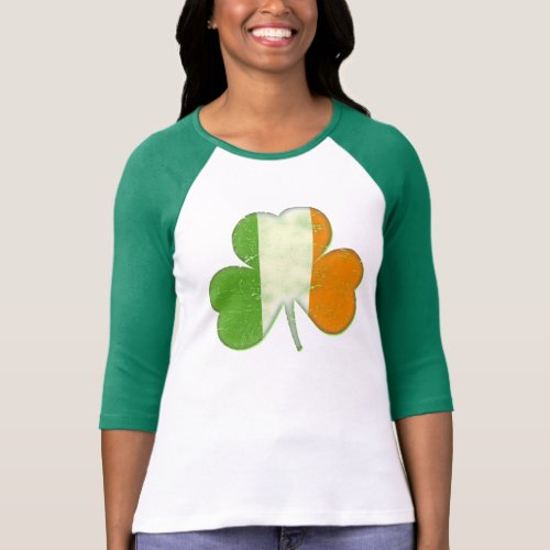 Vintage Irish Flag Shamrock T_Shirt
