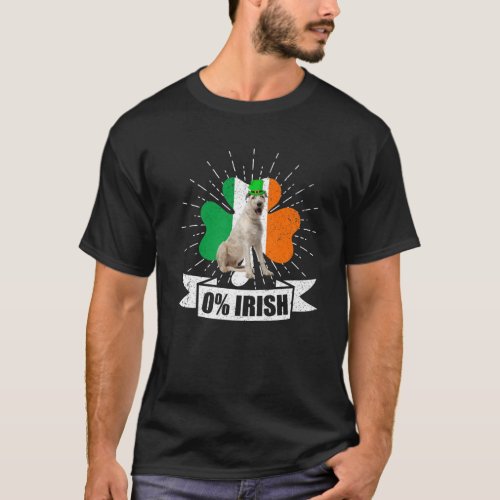 Vintage Irish Flag Shamrock Wolfhound Dog St Patr T_Shirt