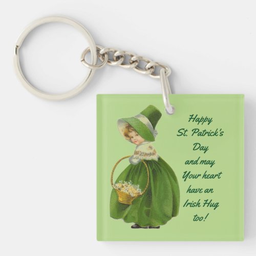 Vintage Irish Girl Keychain