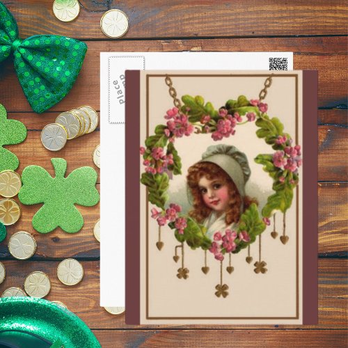 Vintage Irish Girl Postcard