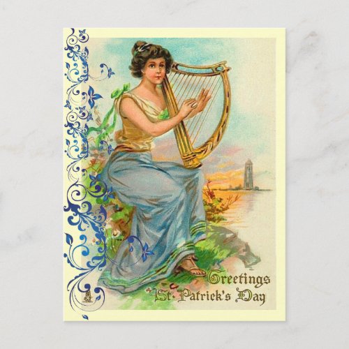 Vintage Irish Harp Postcards