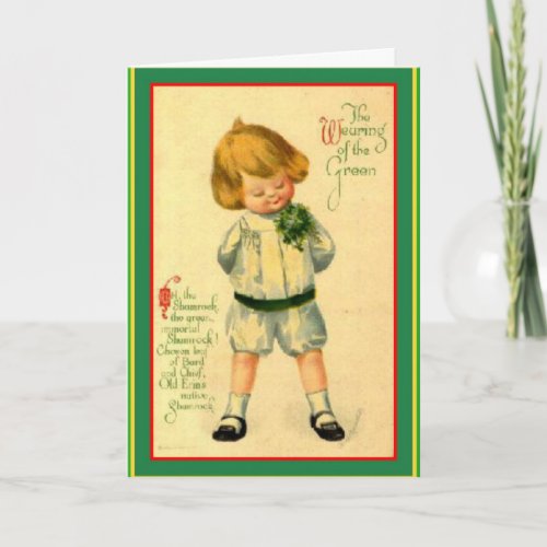 Vintage Irish Laddie _ St Patricks Greeting Card