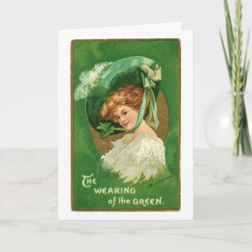 Vintage Irish Lady Card