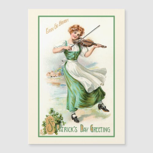 Vintage Irish Lass with Fiddle