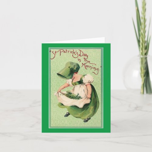 Vintage Irish Miss StPats Card