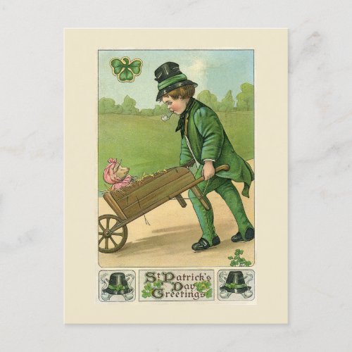 Vintage Irish Saint Patricks Day Holiday Postcard