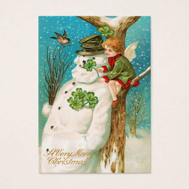 Vintage Irish Snowman Name Tags (Front)