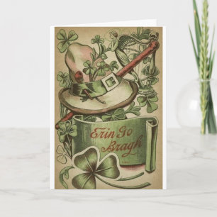 Vintage Irish Symbols St. Patrick's Day Card