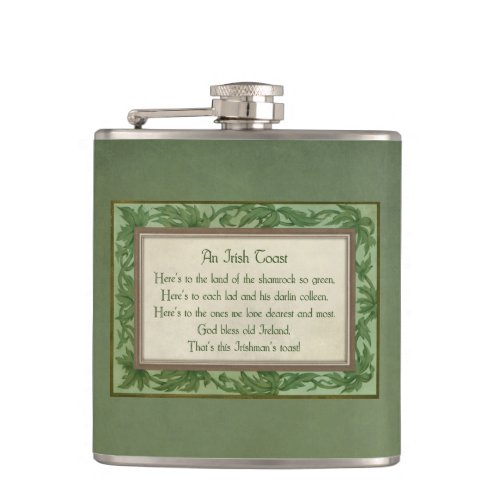 Vintage Irish Toast Flask