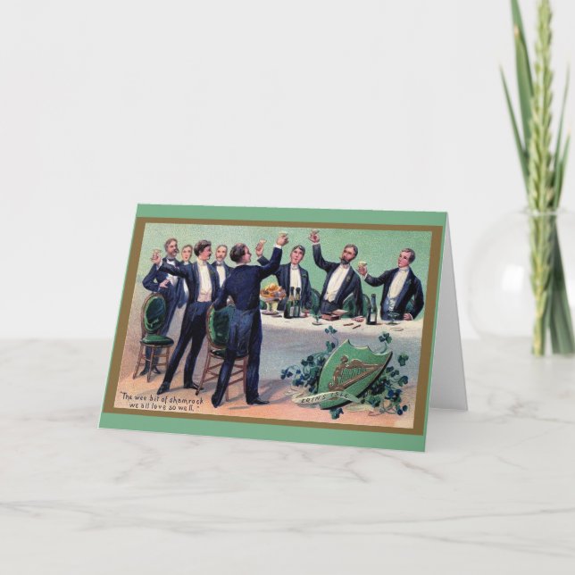 Vintage Irish Toast St. Patrick's Day Card (Front)