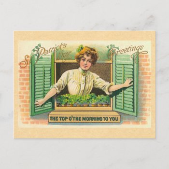 Vintage Irish Top O' The Morning Postcard by golden_oldies at Zazzle