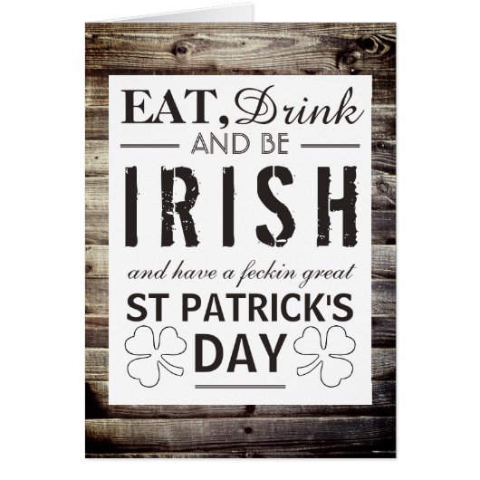 Vintage Irish Wood St Patrick's Day (Front)