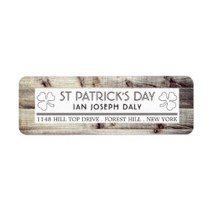 Vintage Irish Wood St Patrick's Day Label