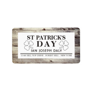 Vintage Irish Wood St Patrick's Day Label