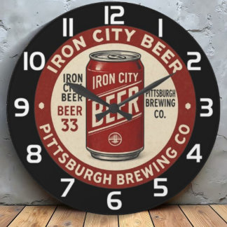 Vintage Iron City Pittsburgh Brewing beer Large Clock
