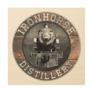 Vintage Ironhorse Distillery In Wood And Metal Wall Art