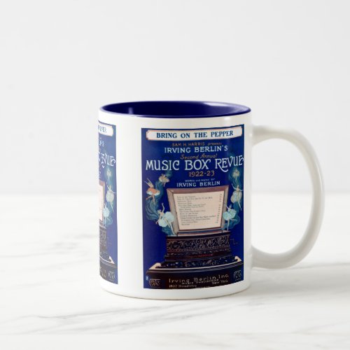 Vintage Irving Berlin Music Box Review 1922 Two_Tone Coffee Mug